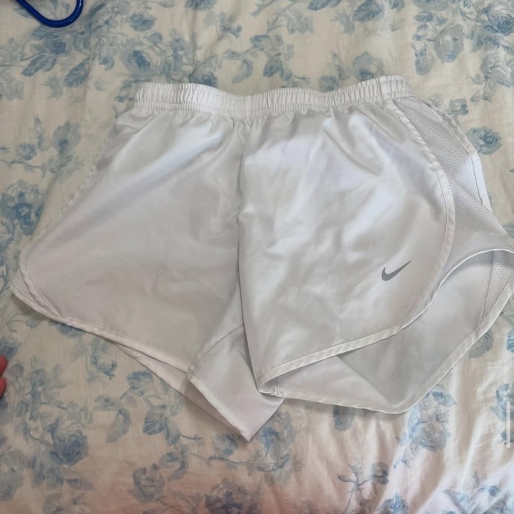 Nike Women's White Mesh Athletic Shorts